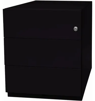 Produktbild von Rollcontainer Note NWA Stahl 3x Materialschub HxBxT 495x420x565mm schwarz