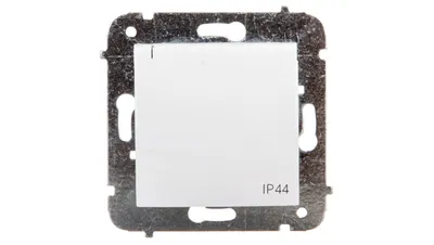 Produktbild von CARLA Einzelsteckdose mit/ohne IP44 mit Klappe und Abdeckungen, weiß 1736-10