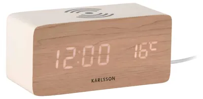 Produktbild von Karlsson - Wecker Block - Weiß - 7.4x15x7.1cm
