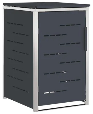 Image de vidaXL : Boîte de rangement pour poubelle, pour 1 bac de 240 litres, couleur anthracite