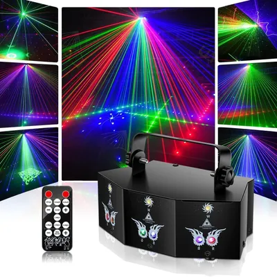 Zdjęcie produktu dla Oświetlenie imprezowe - Stroboskop - Dekoracja imprezowa - Sterowanie dźwiękiem - 9 diod LED - RGB