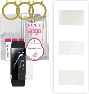 Produktbild von apgo 3 Stück Schutzfolie, Matt, kompatibel mit Watchmark Kardiowatch WV19 Smartwatch, Hydrogel Displayschutzfolie mit Positionierhilfe, Displayfolie, robust und kratzfest