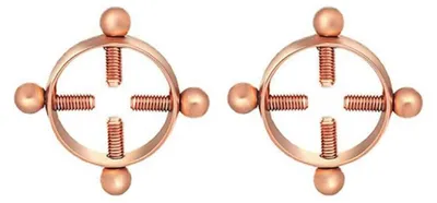 Produktbild von Dailygoody – Runde Brustwarzenringe ohne Piercing – Schmuck für Damen – Roségold – Körperschmuck – Perfekt als Geschenk – Sommerliche Strandaccessoires