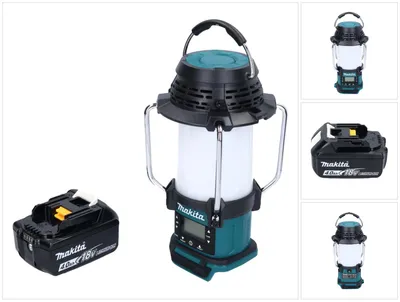 Zdjęcie produktu dla Makita DMR 055 M1 radiotelefon akumulatorowy 18 V FM z latarką 360° + 1x akumulator 4,0 Ah - bez ładowarki