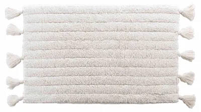 Immagine prodotto di Tappeto da bagno con frange MINATIS, 100% cotone , 50 x 80 cm