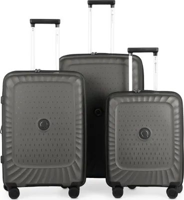 Produktbild von HAUPTSTADTKOFFER - Kotti - 3er Kofferset robuste Hartschale aus recyceltem PP-Material leichte Trolleys Polypropylen Hartschale, 4 Rollen, TSA-Schloss,Titan