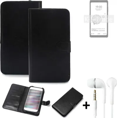 Produktbild von K-S-Trade Wallet Case Handyhülle kompatibel mit HiSense A9 Schutzhülle Flip cover Flipstyle Tasche Hülle Flipcover Slim Bumper schwarz + in ear