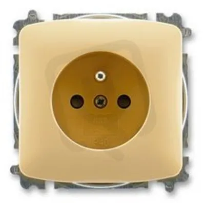 Obrázek produktu pro 5519A-A02357 D Zásuvka jednonásobná, chráněná, béžová