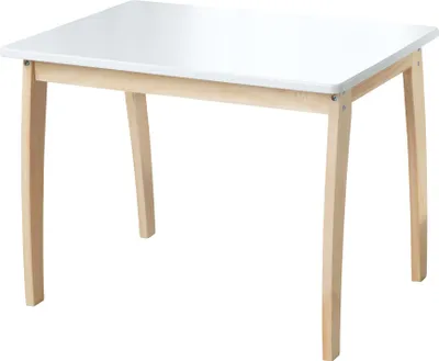 Produktbild von roba Kindertisch, aus Massivholz und MDF, mit weiß lackierter Tischplatte