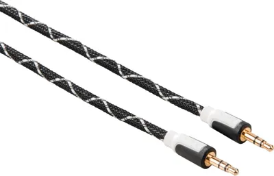 Produktbild von Hama 1m, 2x3.5mm, 3.5mm, Männlich, 3.5mm, Männlich, 1 m, Schwarz, Weiß