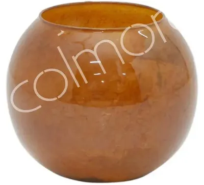 Image de Pot de fleurs ANDREA, diamètre 14 cm, hauteur 12 cm, couleur caramel