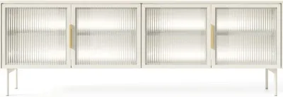 Obrázek produktu pro Prosklený TV stolek SULIGENT - kašmír + LED osvětlení