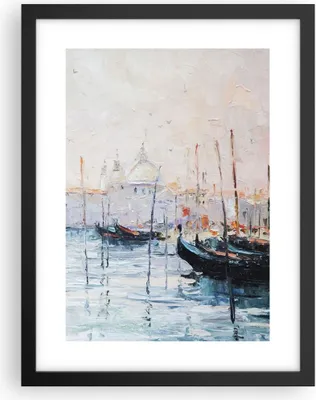 Produktbild von Gerahmtes Poster - Schwarzer Rahmen - Venedig Basilika - 30x40 cm - Wand Bild - Wanddeko - Wandbilder - Kunstposter - Wandposter - Bilderrahmen - Bilder - Kunstdruck - Wandbild - P2BPA30x40-3662