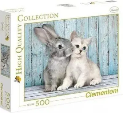 Zdjęcie produktu dla Puzzle Clementoni High Quality Collection 500 elementów Kotek i Królik