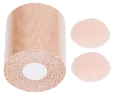 Obrázek produktu pro Samolepicí páska na zpevnění poprsí, push-up, odolná proti potu, prodyšná, skryté samolepicí kryty bradavek pro šaty bez ramínek