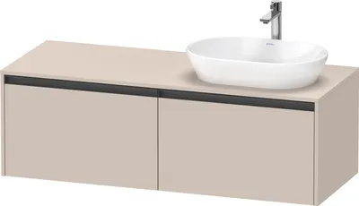 Produktbild von Duravit Ketho.2 Wastafelonderkast 140x55x45,9 cm Mat Taupe