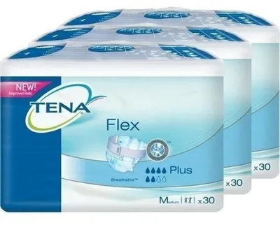 Zdjęcie produktu dla Chłonna bielizna majtkowa TENA Flex PROskin Plus, rozmiar M (3 opakowania po 30 sztuk)