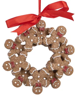 Produktbild von Clayre & Eef Weihnachtsanhänger Pfefferkuchenmann 10x2x10 cm Braun Kunststoff