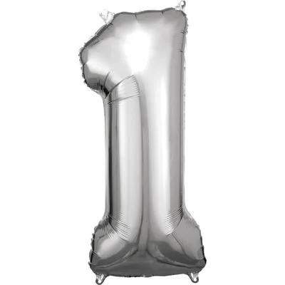 Produktbild von Amscan 9906286, Spielzeugballon, Folie, Silber, Anzahl, 33 cm, 5 Stück(e)