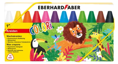 Produktbild von EBERHARD FABER Dreikant-Wachsmalkreide COLORI 12er Kartonbox