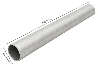 Produktbild von GeZu Impex Stahlrohr Ø 42mm x 300 mm Feuerverzinkt Handlauf Rohr für Möbel