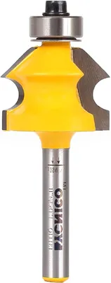 Productafbeelding van Router Bit - Lambrisering Bitjes - Meubeldecoratie Maken - Kraalrand Detail - 1/4 inch Schacht - Zilver