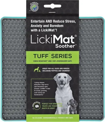 Zdjęcie produktu dla LickiMat Soother Tuff mata do lizania dla psów - 20 x 20 cm, kolor: turkusowy, rozmiar: mały - 20 x 20 cm
