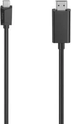 Image de Adaptateur Hama USB-C vers HDMI 4K - Câble 1,5 m Noir KP36395