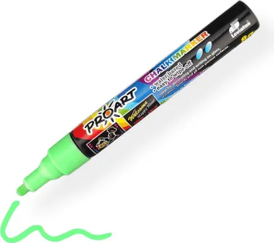 Produktbild von LEVIATAN Kreidestifte Für Tafel Abwaschbar | Kreidestift Trocken & Feucht Abwischbare | Kreidemarker, Chalk Marker | Rundspitze 2-3mm - Grün