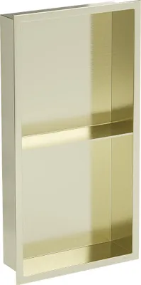Produktbild von Mexen X-Wall-R Nischenregal mit Flansch und Regal 60 x 30 cm, gebürstetes Gold - 1950603010S