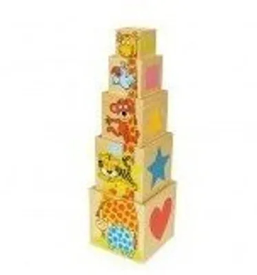 Produktbild von Bino 81033 - Stapelpyramide Tiere 4019359810334