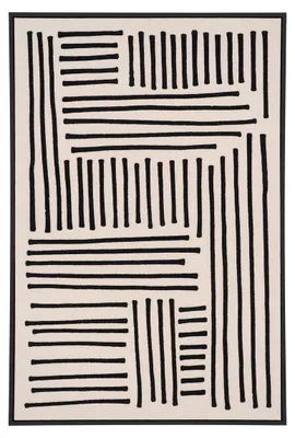 Productafbeelding van Canvasprint Lipari No.1 — Zwart en beige 60×90 cm