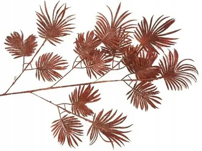Produktbild von Domosfera Künstlicher Palmenzweig Rot 87cm Weihnachtsdeko