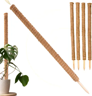 Produktbild von ​Erweiterbare Rankhilfe Kokosstab 110 cm mit Kokosfilz für Zimmerpflanzen​