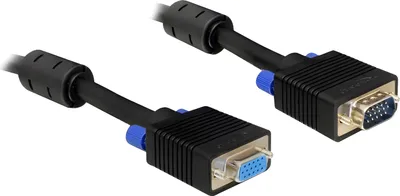 Zdjęcie produktu dla DeLOCK 2m VGA Cable, 2 m, VGA (D-Sub), VGA (D-Sub), Czarny, Męska/Żeńska