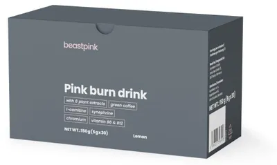 Produktbild von GymBeam - Pink Burn Drink, 150 g, Zitrone