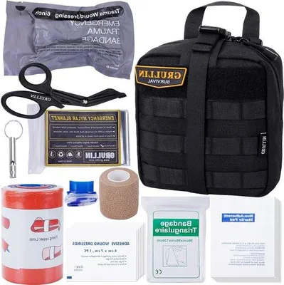 Produktbild von Famanu Survival Erste-Hilfe-Set 39-teilig - Taktische Molle EMT Tasche - Schwarz