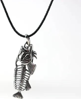 Produktbild von Lederkette Edelstahl 316 FISH SKELETON 60 cm Lederkette