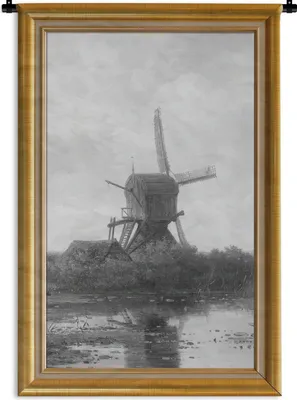 Produktbild von MuchoWow® Wandteppich Wandbehang Kunst - Alte Meister - Liste - Gold 60x90 cm Tapisserie Dekoration Wandtuch - Foto-Teppich - Abwaschbar