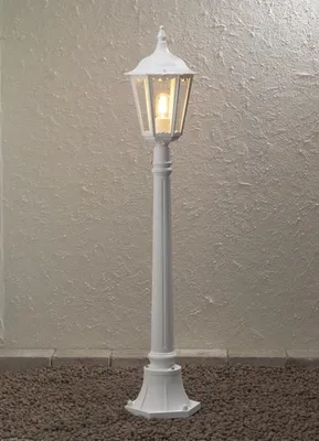 Immagine prodotto di Lampada da sentiero Konstsmide Firenze in alluminio laccato bianco con vetro trasparente