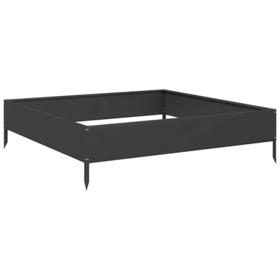 Zdjęcie produktu dla vidaXL Podwyższone łóżko czarne 100x100x26 cm stalowe