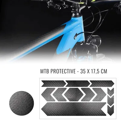 Produktbild von Fahrradrahmenschutzaufkleber -Carbon -Look