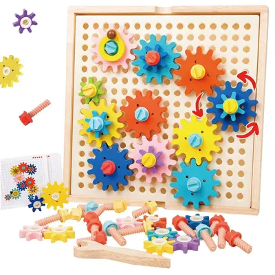 Obrázok produktu pre Montessori hračky s ozubenými kolesami – vzdelávacie hry pre deti vo veku 3 až 5 rokov