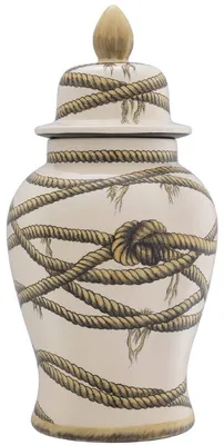 Produktbild von Casa Padrino Luxus Porzellan Vase Beige Ø 31 x H. 67 cm - Runde Blumenvase mit Deckel - Deko Accessoires