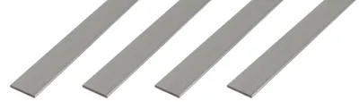 Image de Alberts, profilé en aluminium, barre plate, finition naturelle, dimensions 20 x 2 mm, longueur 1 mètre
