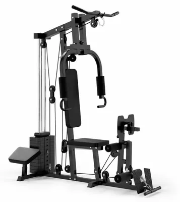 Produktbild von Kompaktes Krafttrainingsgerät – 100 kg Gewichtsstapel – Stahlrahmen – Ganzkörpertraining