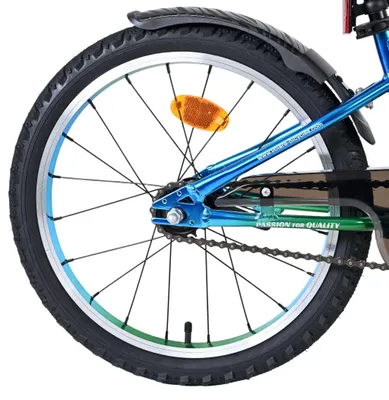 Zdjęcie produktu dla Rower dziecięcy Volare Chrome dla chłopców, 18 cali, kolor niebiesko-zielony, z hamulcami