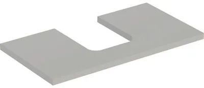 Produktbild von Geberit ONE Waschtischplatte, Ausschnitt mittig, für Aufsatzwaschtisch Schalenform, 90x3x47cm, 505.273.00.7