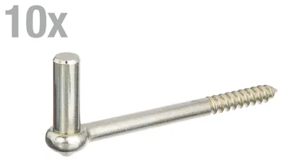 Produktbild von Alberts 10 x Kloben zum Einschrauben, 165 mm Länge, Dornmaß Ø16 mm, J-Haken, verzinkt