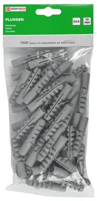 Zdjęcie produktu dla Kołki nylonowe rozporowe, 10 x 50 mm, zestaw 50 sztuk. Kołki nylonowe do montażu w ścianie, zestaw 50 sztuk